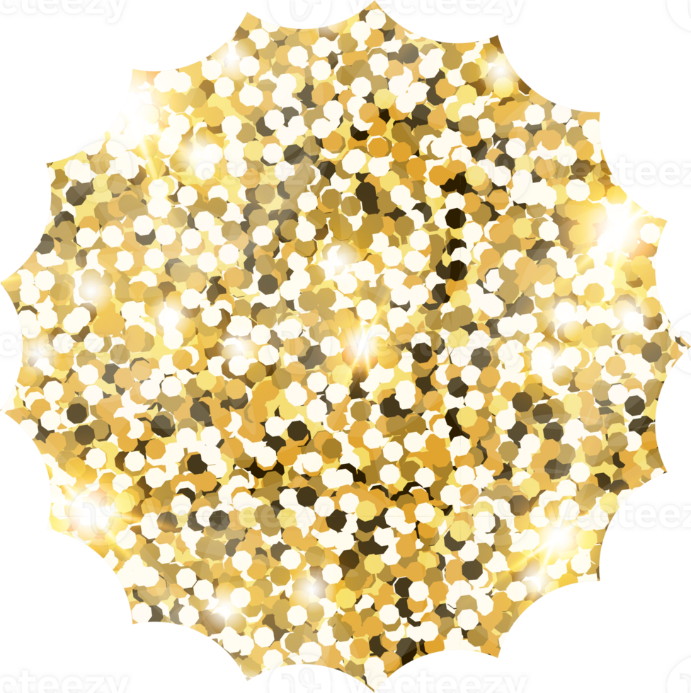 Star sparkle shiny gold glitter shape design element. Golden color dust texture form for holiday decoration, flyer, poster, greeting card, background, wallpaper. Shiny paint Birthday illustration. png