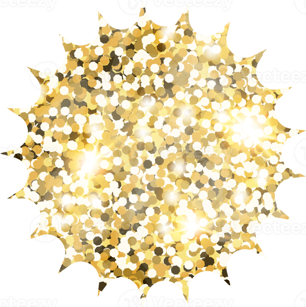 Star sparkle shiny gold glitter shape design element. Golden color dust texture form for holiday decoration, flyer, poster, greeting card, background, wallpaper. Shiny paint Birthday illustration. png