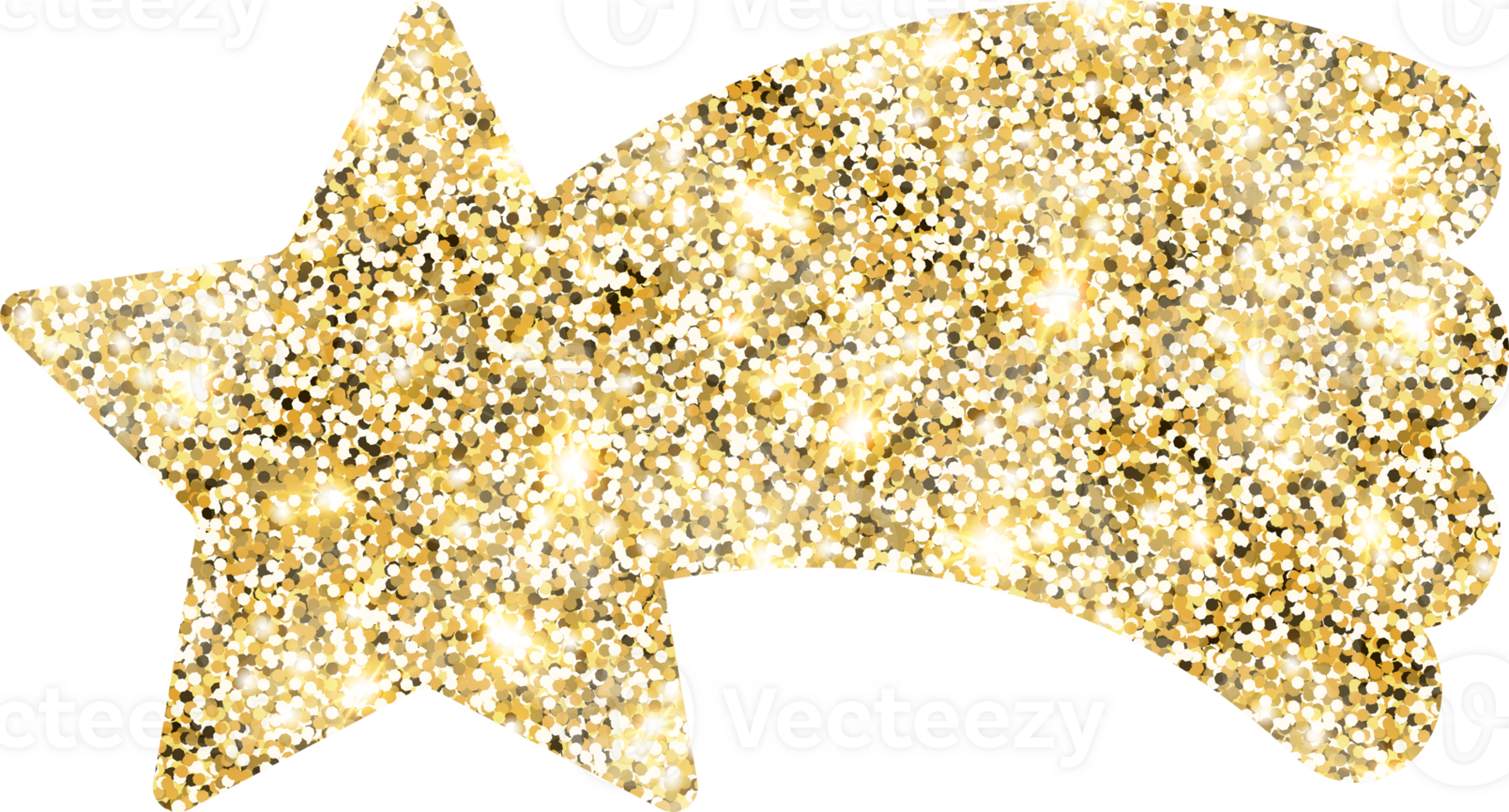 Star sparkle shiny gold glitter shape design element. Golden color dust texture form for holiday decoration, flyer, poster, greeting card, background, wallpaper. Shiny paint Birthday illustration. png