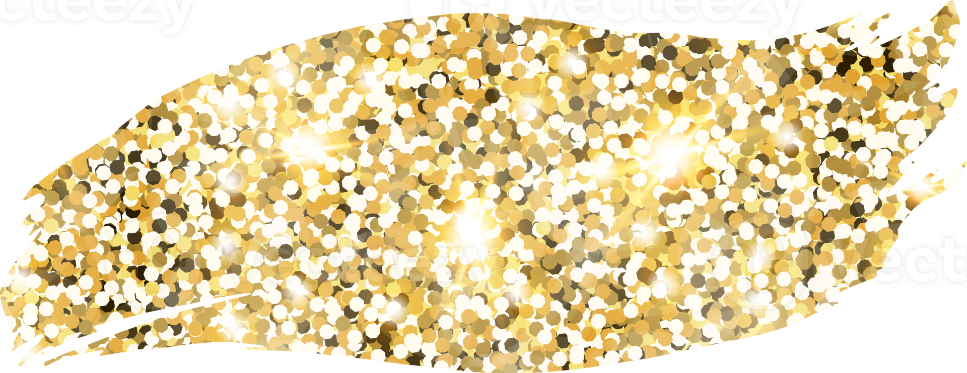 Abstract shiny gold glitter stroke design element. Golden color dust texture stain for holiday decoration, flyer, poster, greeting card, background, wallpaper. Shiny paint stroke fashion illustration. png
