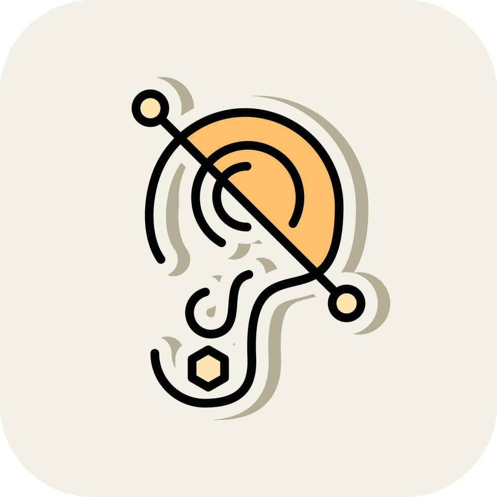 Percing line Vector Icon Design