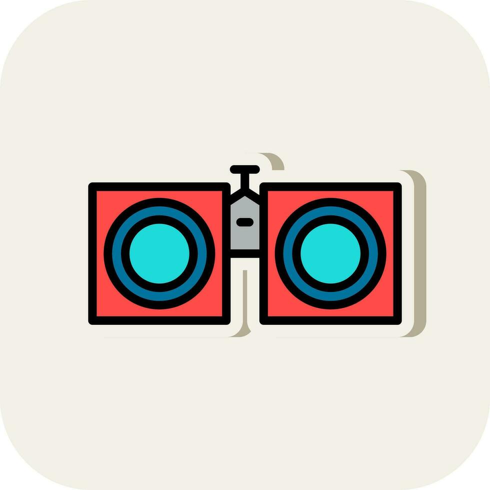Binoculars Vector Icon Design
