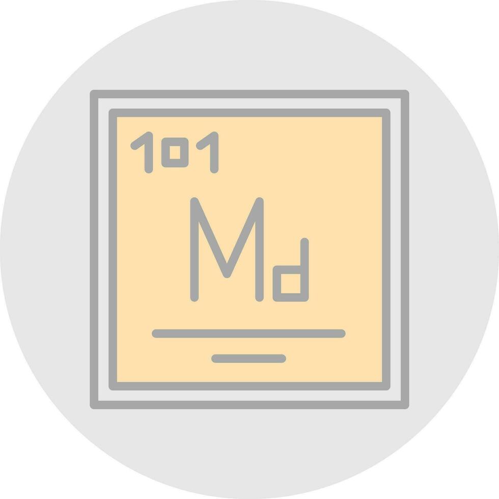 Mendelevium Vector Icon Design