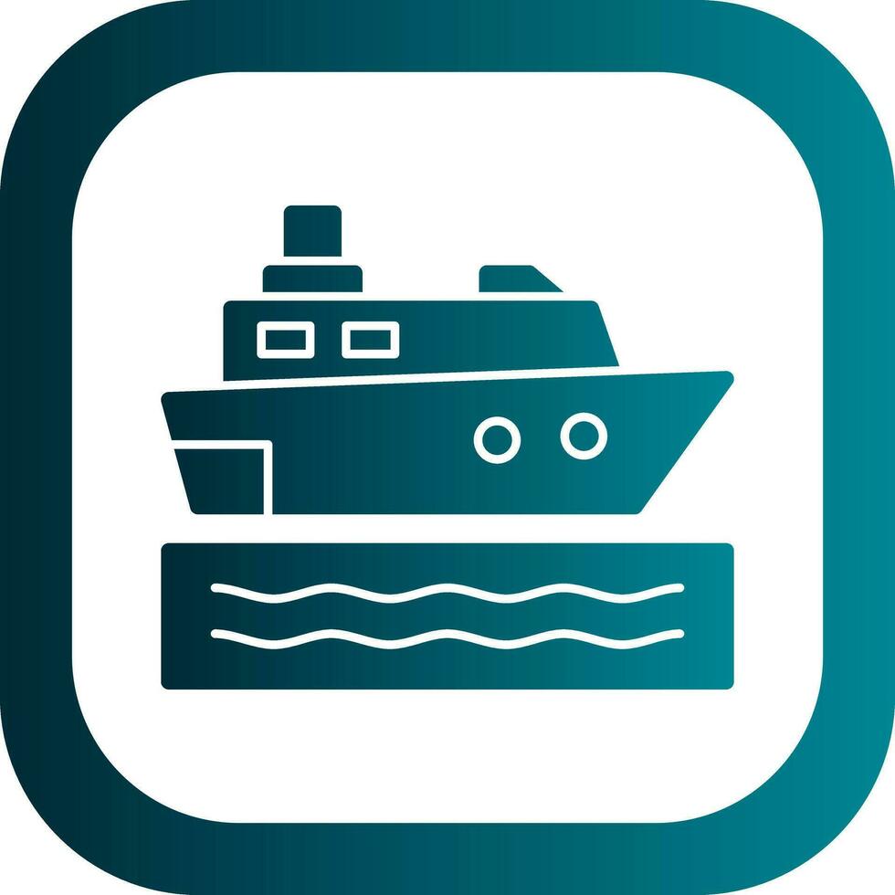 Cruise ship Vector Icon Design