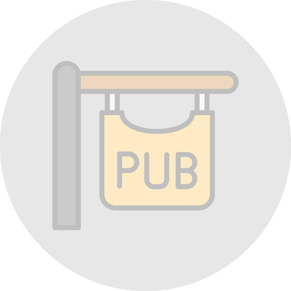 Pub sign Vector Icon Design