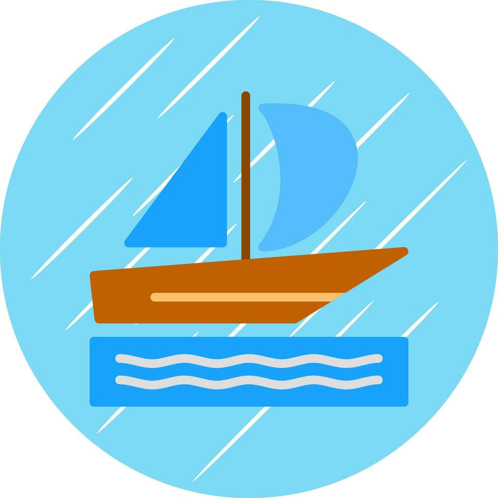 Silboat Vector Icon Design