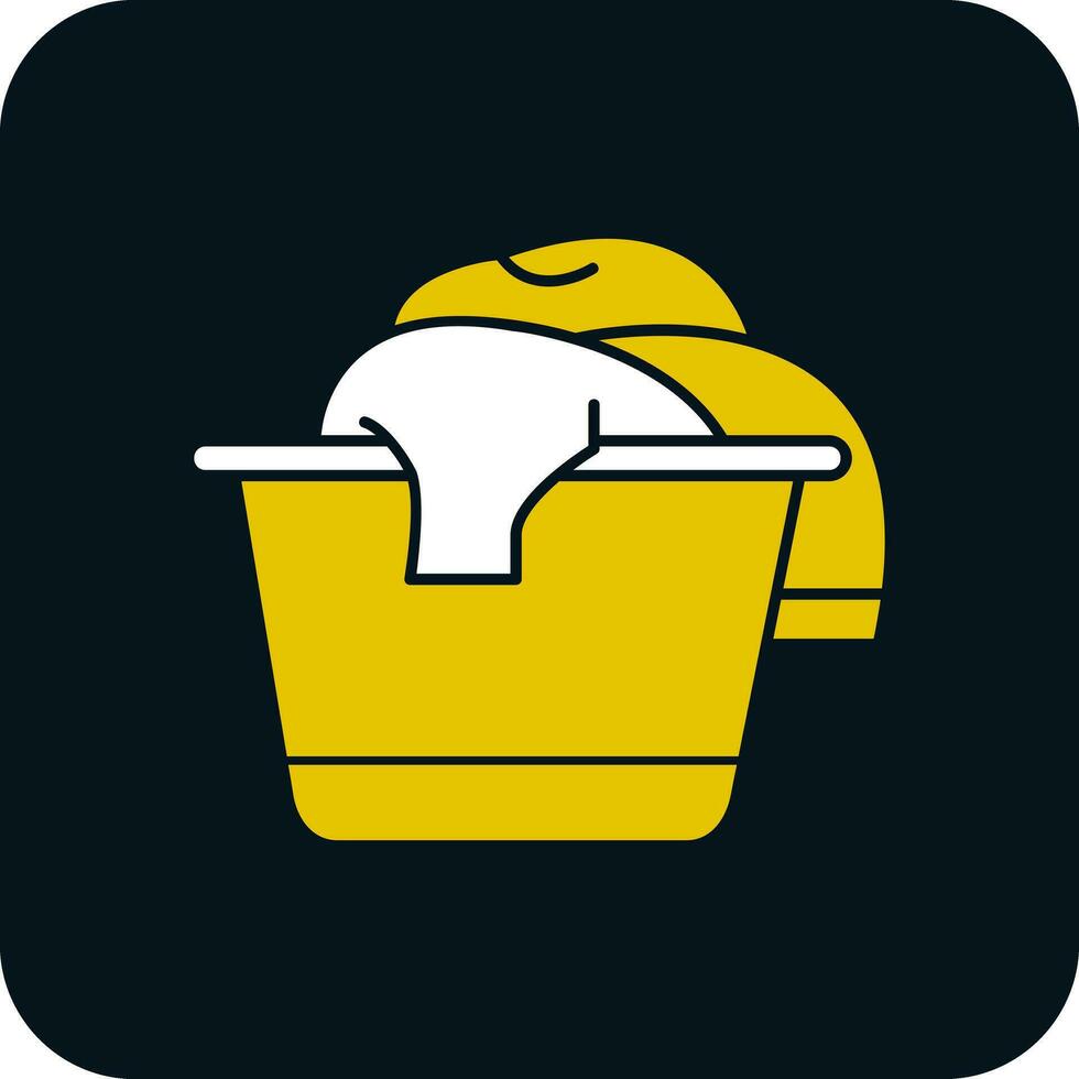 Laundry basket Vector Icon Design