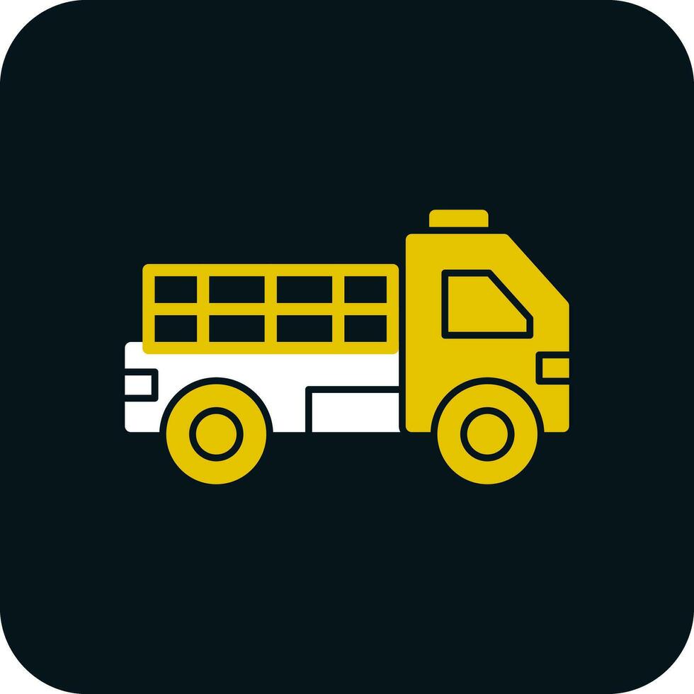 Pickup truck Vector Icon Design