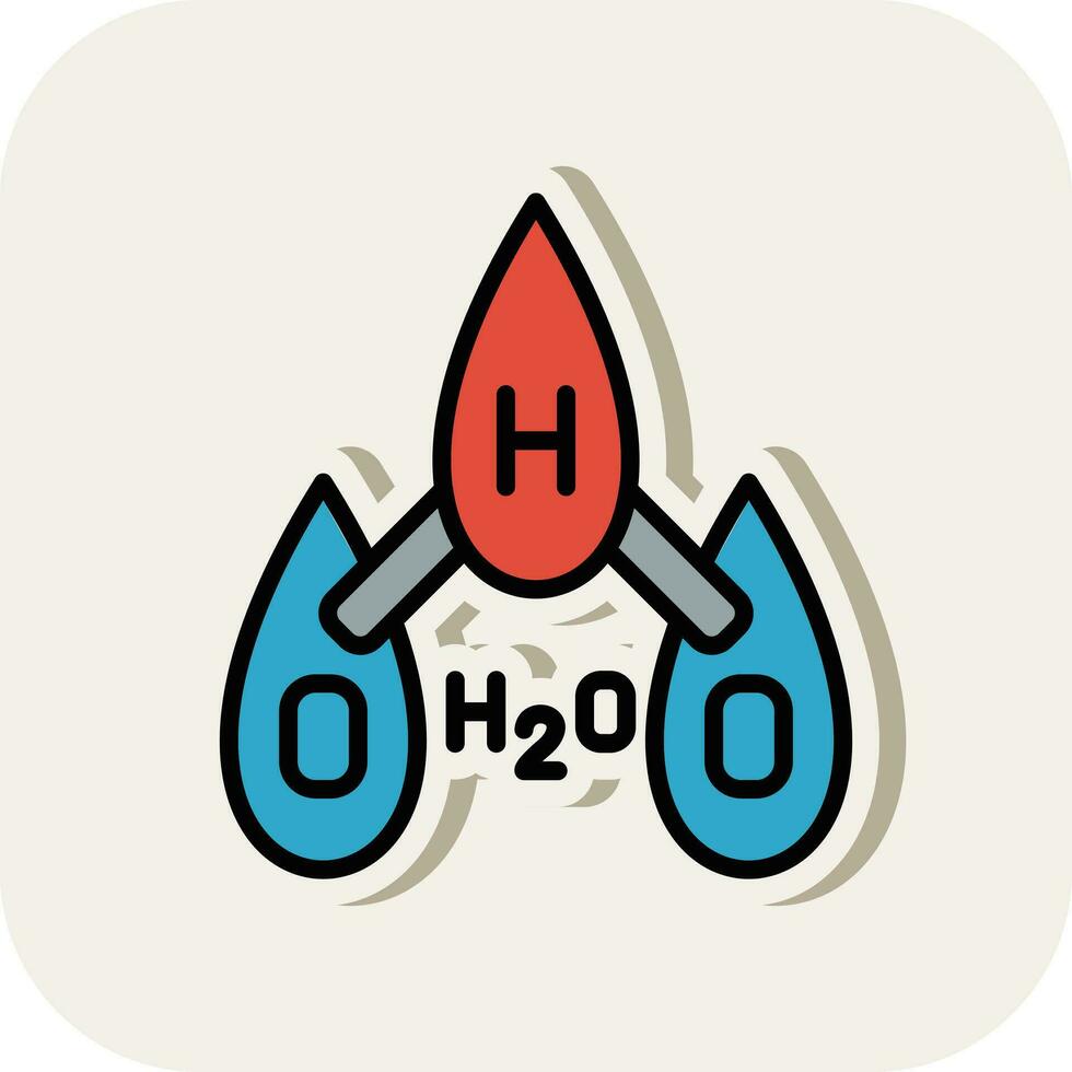 H2O vector icono diseño