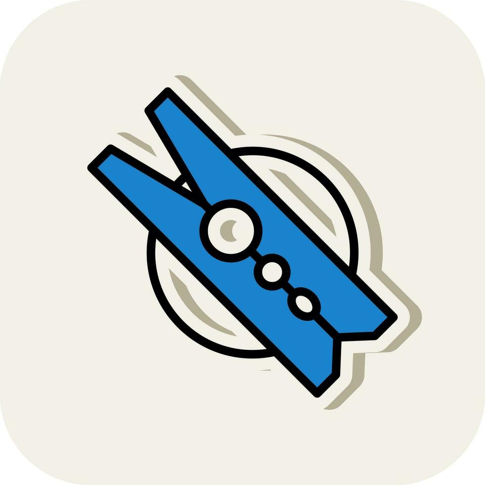 Clothespin Vector Icon Design