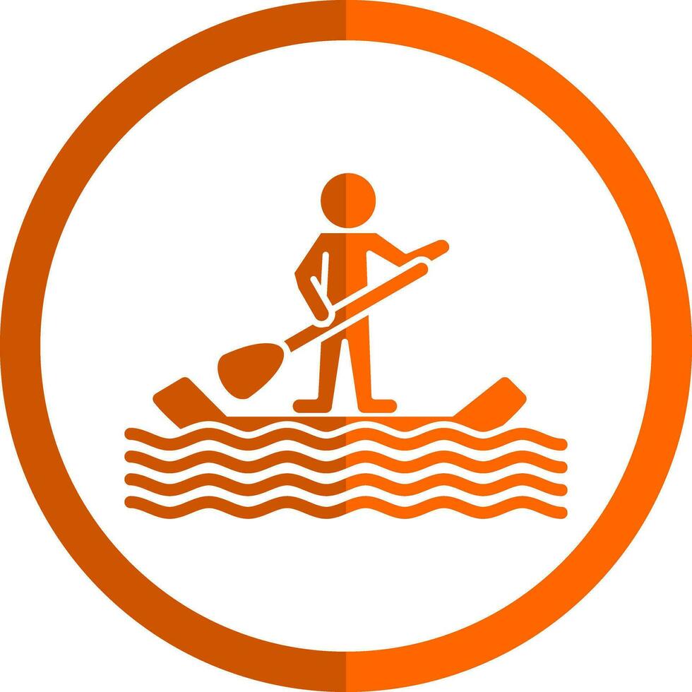 Paddle surf Vector Icon Design