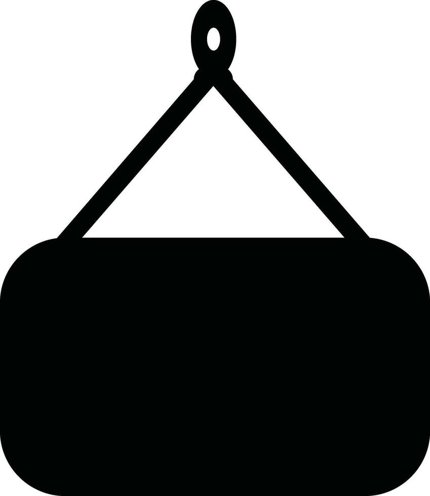 colgar tablero icono en negro color. vector