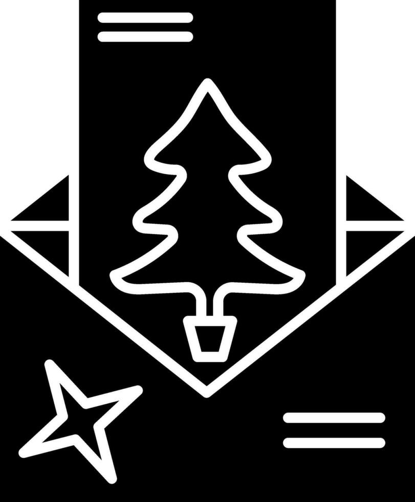 Navidad, enviar tarjeta, tarjeta postal icono vector