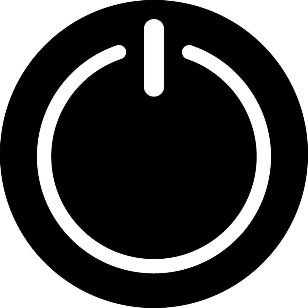 Black and White power in flat style. vector