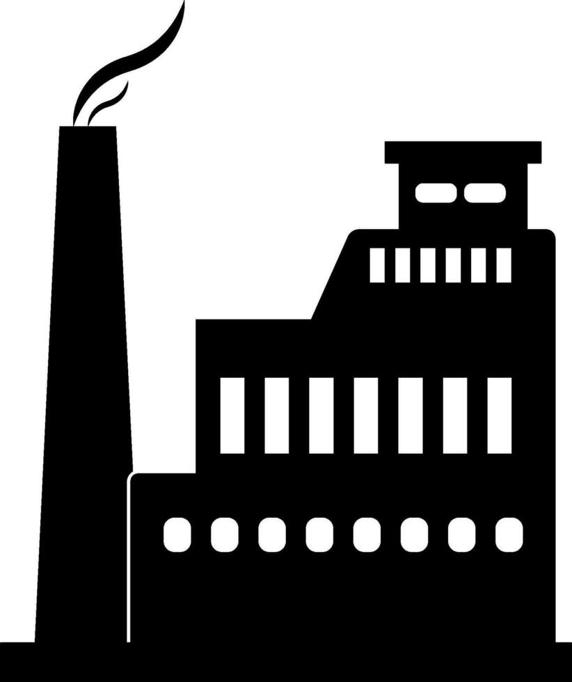 Flat illustration of Industrial processing plant. vector
