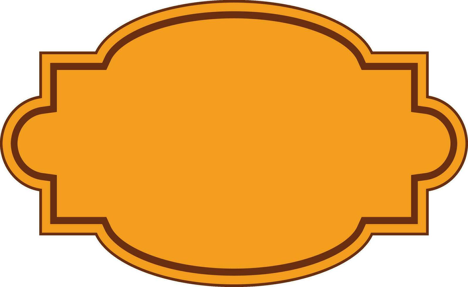 Illustration of of yellow badge icon. vector