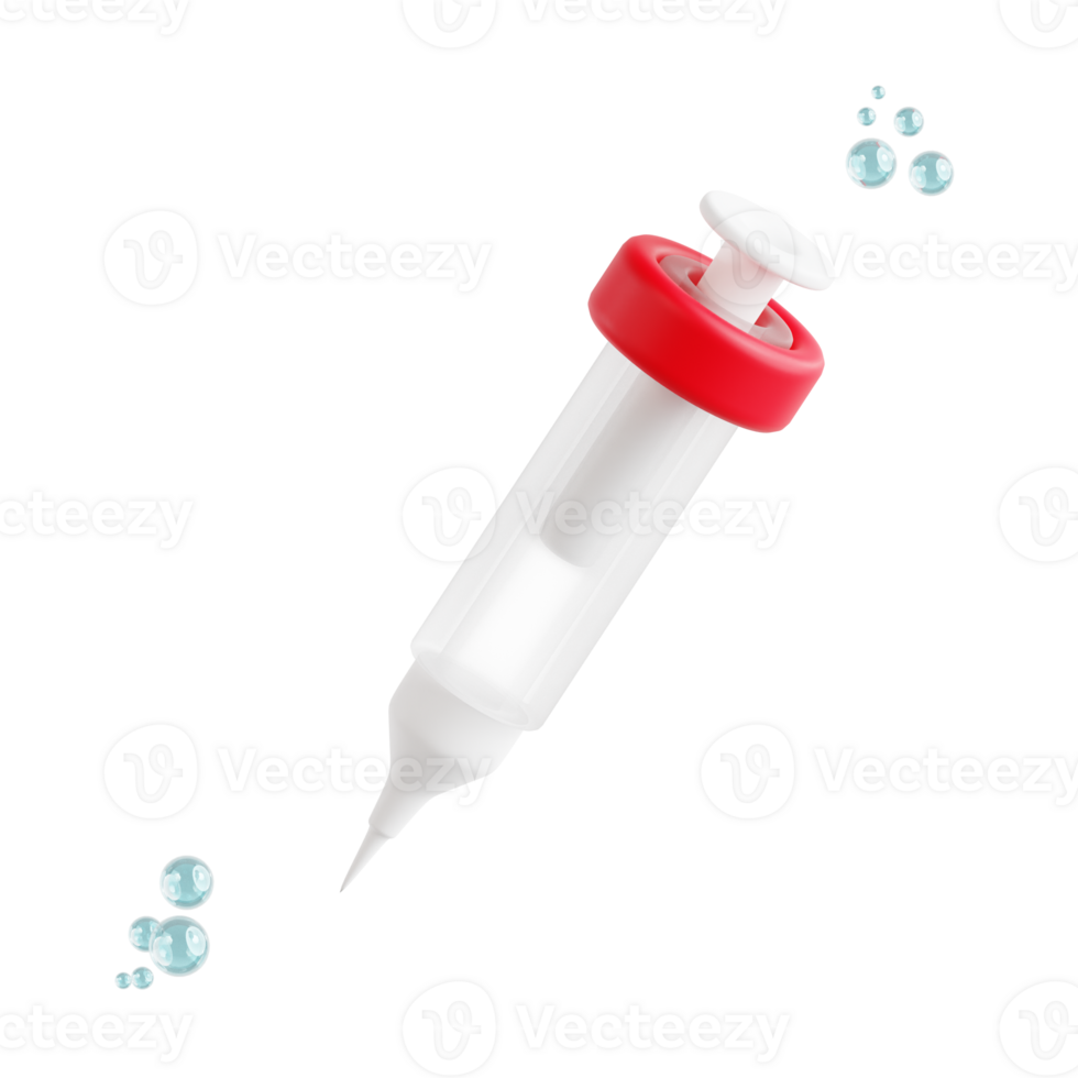 Syringe 3d medical and healthcare icon png