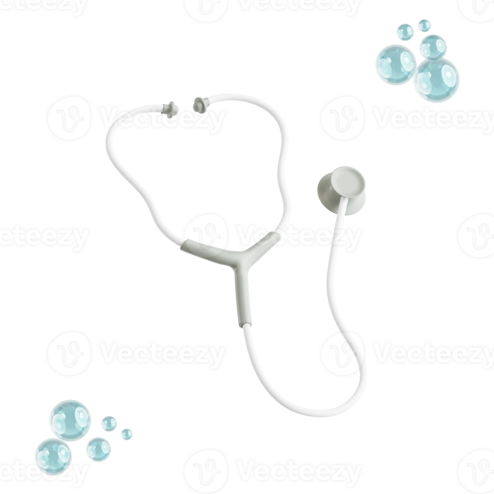 Stethoscope 3d medical and healthcare icon png