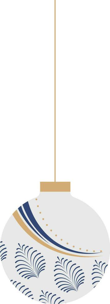 plano orzuelo frondoso chuchería icono en azul y blanco color. vector