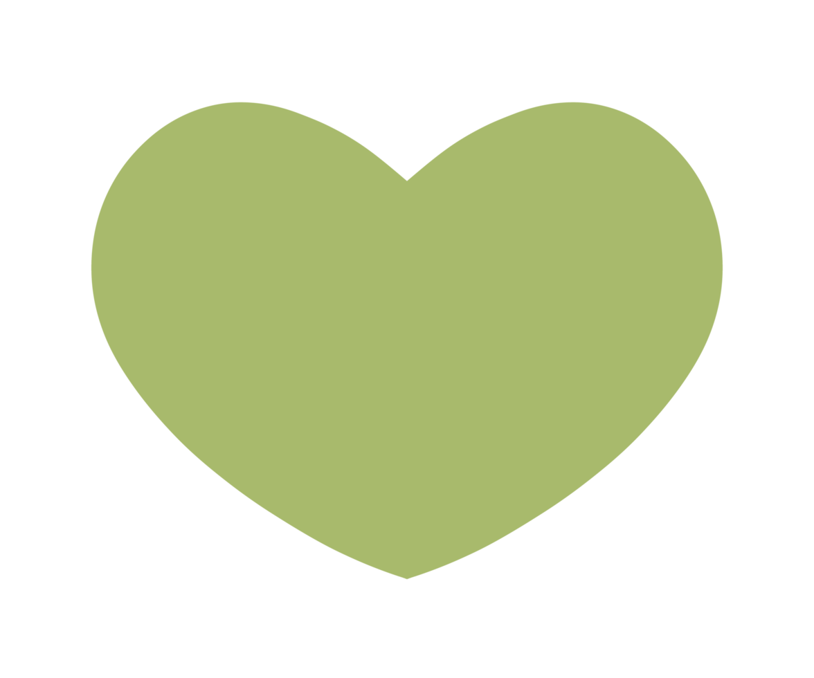 Army green heart sign isolated on transparent background. Valentines day icon. Hand drawn heart shape. World heart day concept. Love icon. PNG illustration