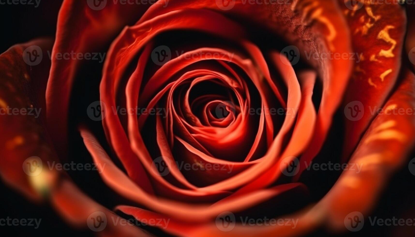Romantic single flower, a symbol of love and elegance generated by AI photo