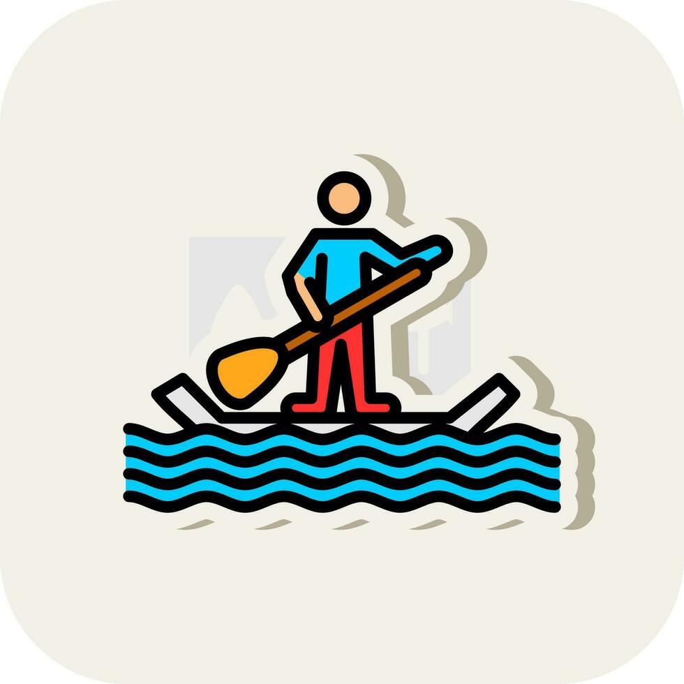 Paddle surf Vector Icon Design