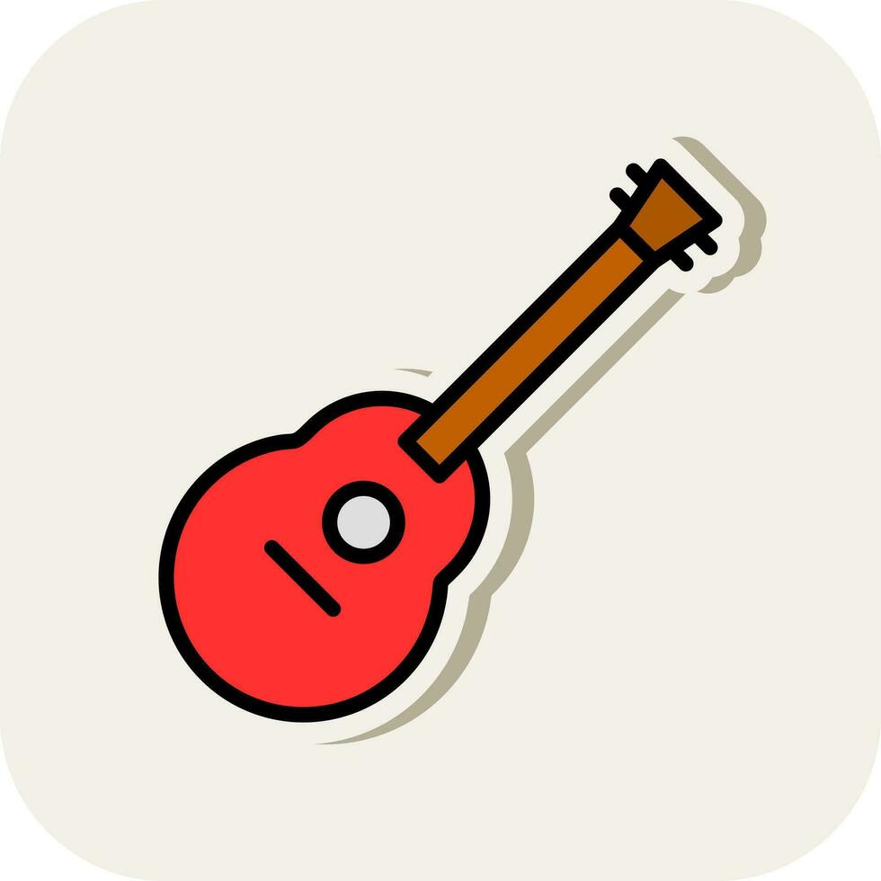 Acoustic guitar Vector Icon Design