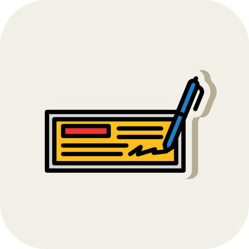 Cheque Vector Icon Design
