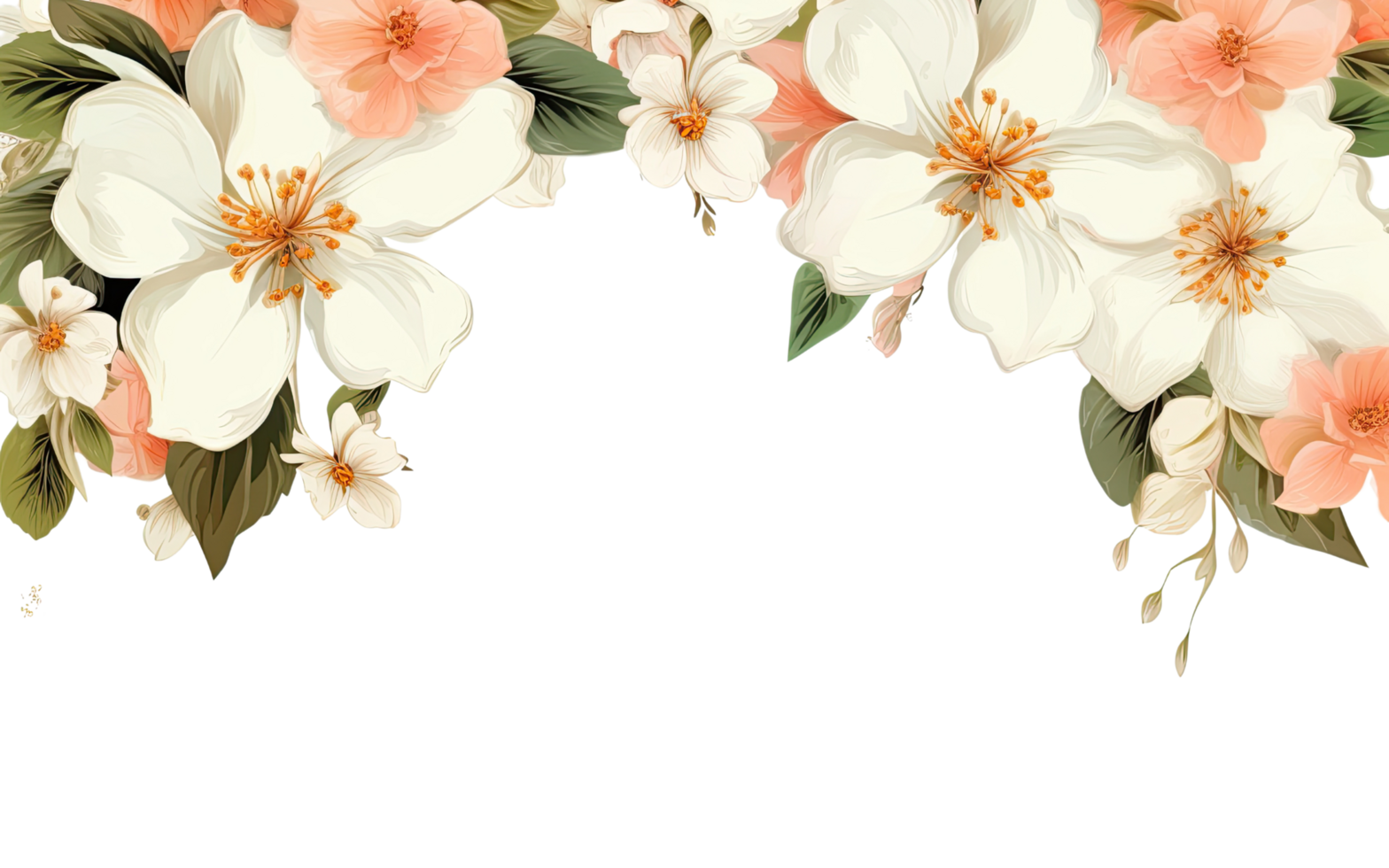 Rose of Sharon Mugunghwa collage borders for decorating cards, invitations, and banners. png