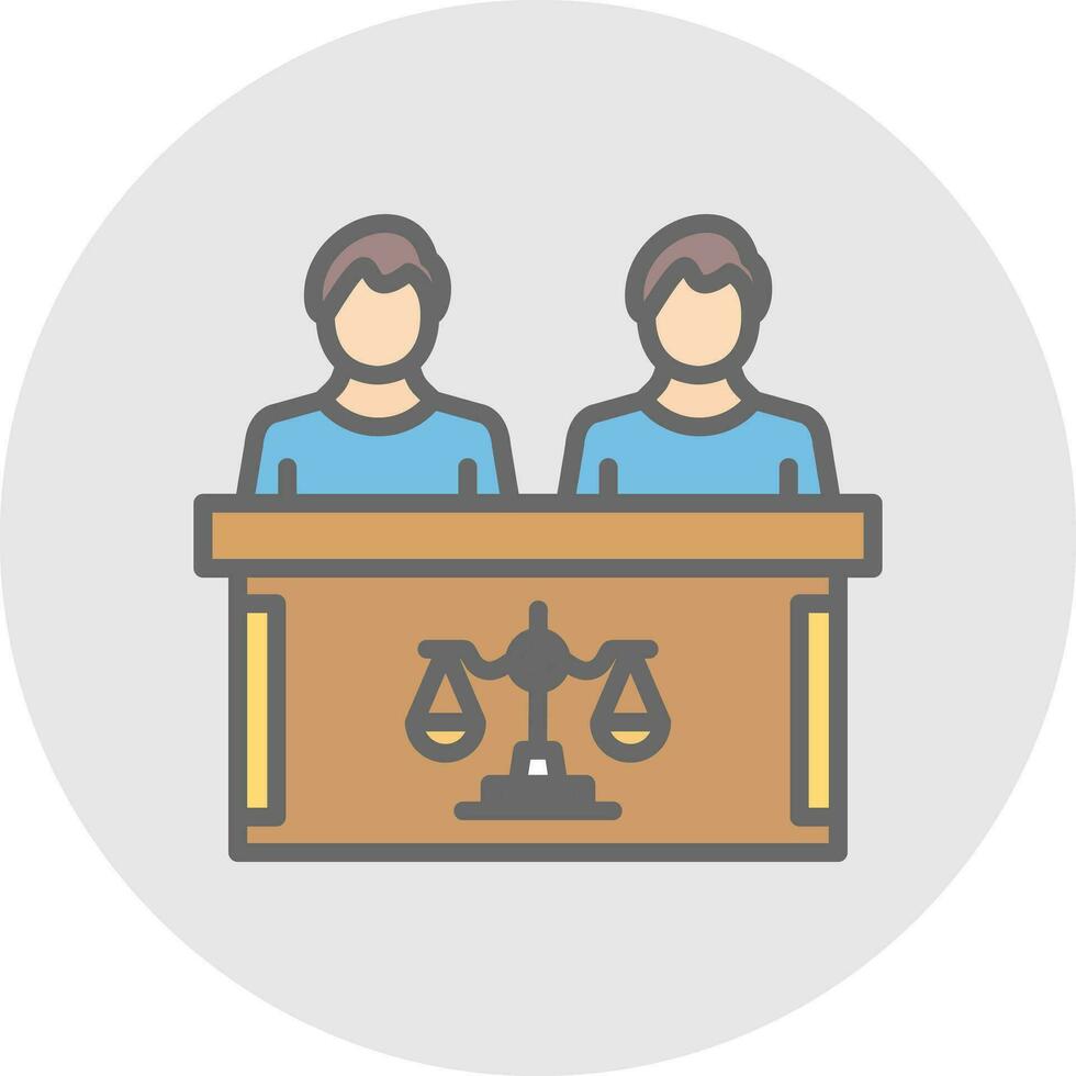 Tribunal Vector Icon Design