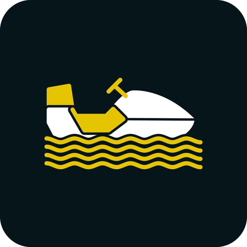 Snowmobile Vector Icon Design