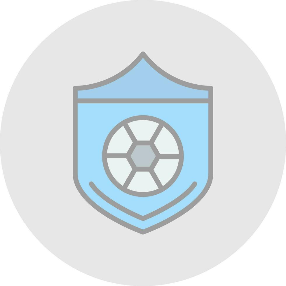 Soccer ball on a shield Vector Icon Design