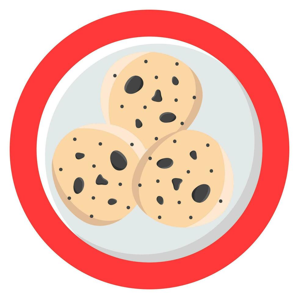 Illustration Of Tandoori Roti Plate Colorful Sticker. vector
