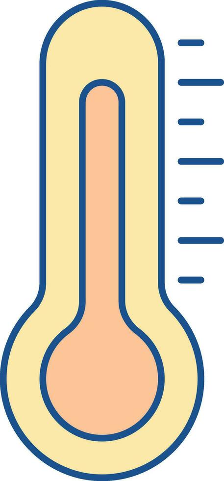 Yellow And Orange High Temperature Mercury Scale Icon. vector