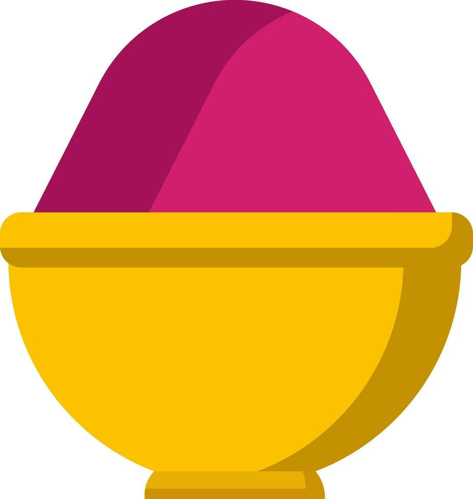 Ruby Red Kumkum Flat Icon. vector