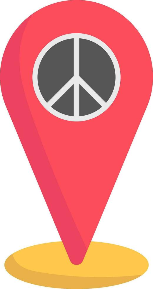 Peace Location Place Colorful Icon. vector