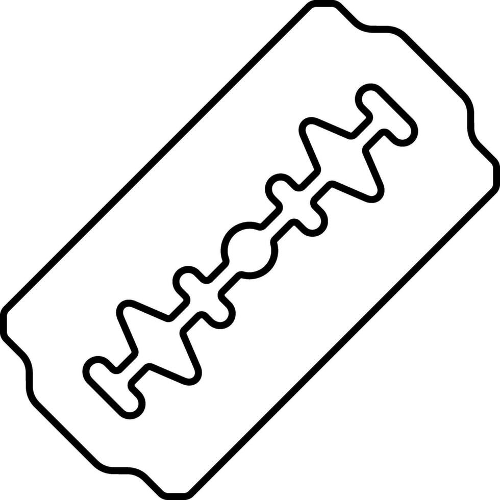 Razor Blade Icon In Black Thin Line. vector