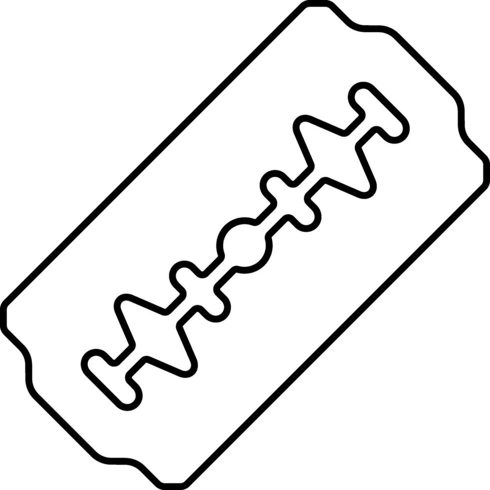 Razor Blade Icon In Black Thin Line. vector