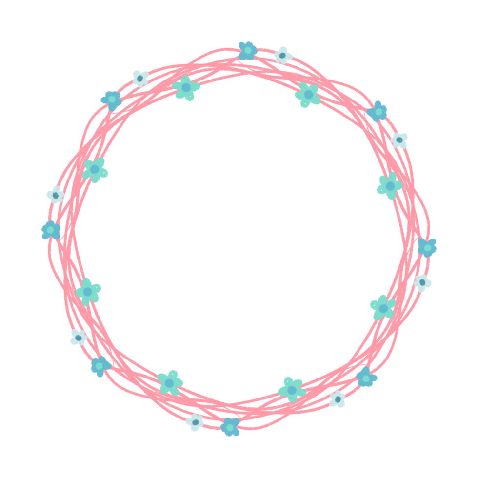 Round floral frame for your design.Floral frame wreaths for wedding invitations png