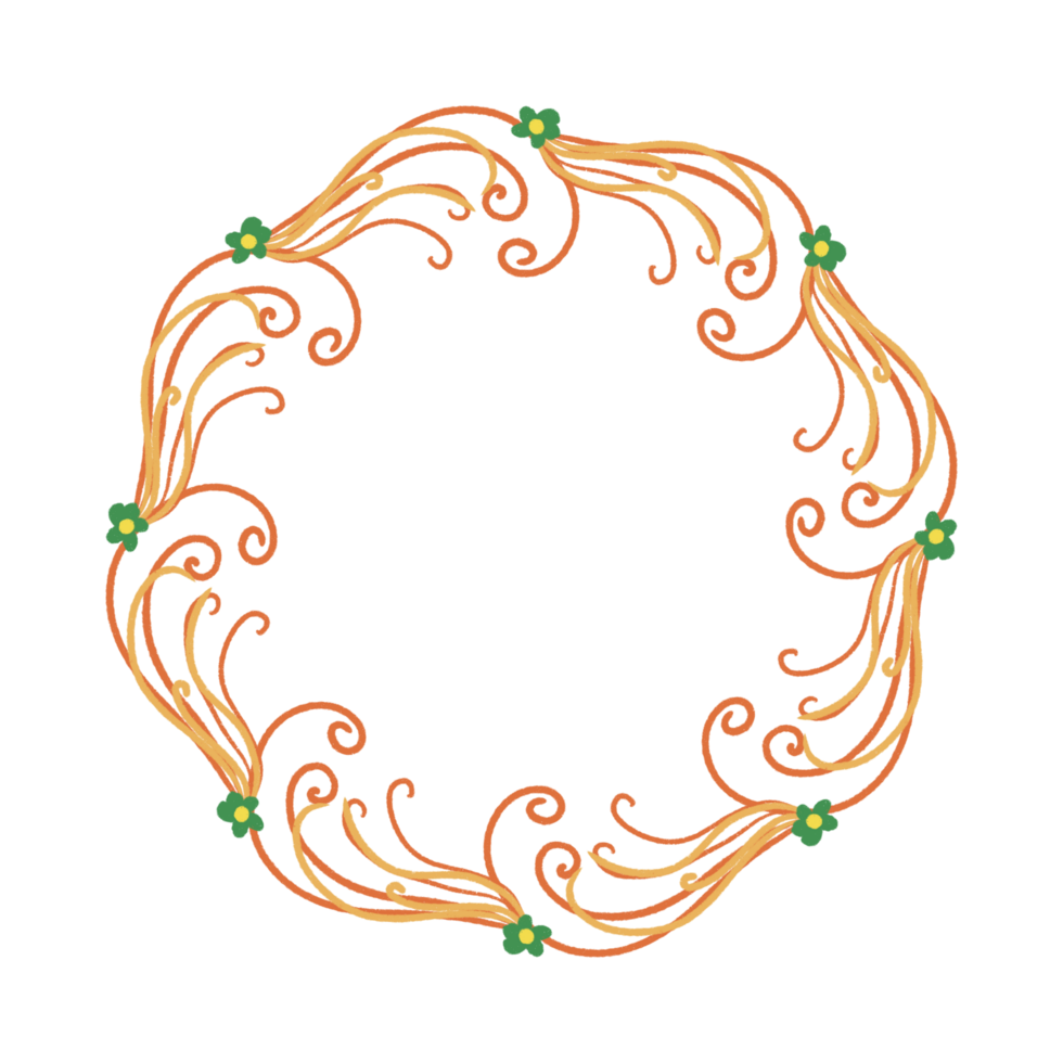 Round floral frame for your design.Floral frame wreaths for wedding invitations png