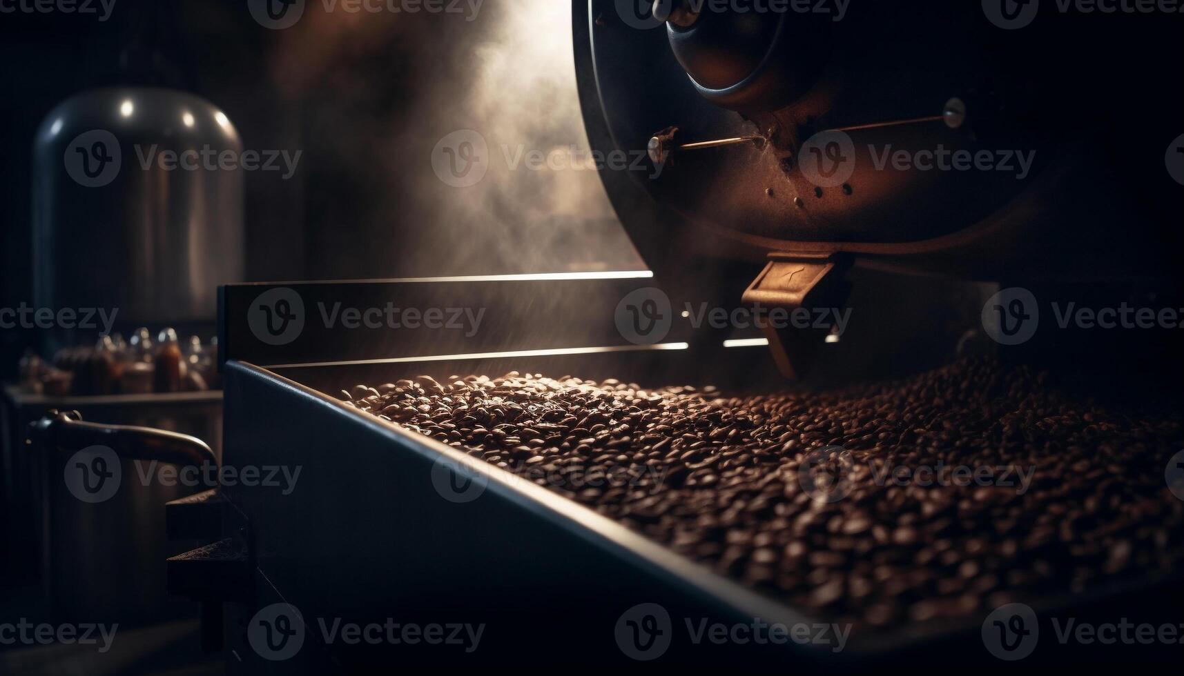 Barista grinds fresh beans for dark, gourmet espresso drink indoors generated by AI photo