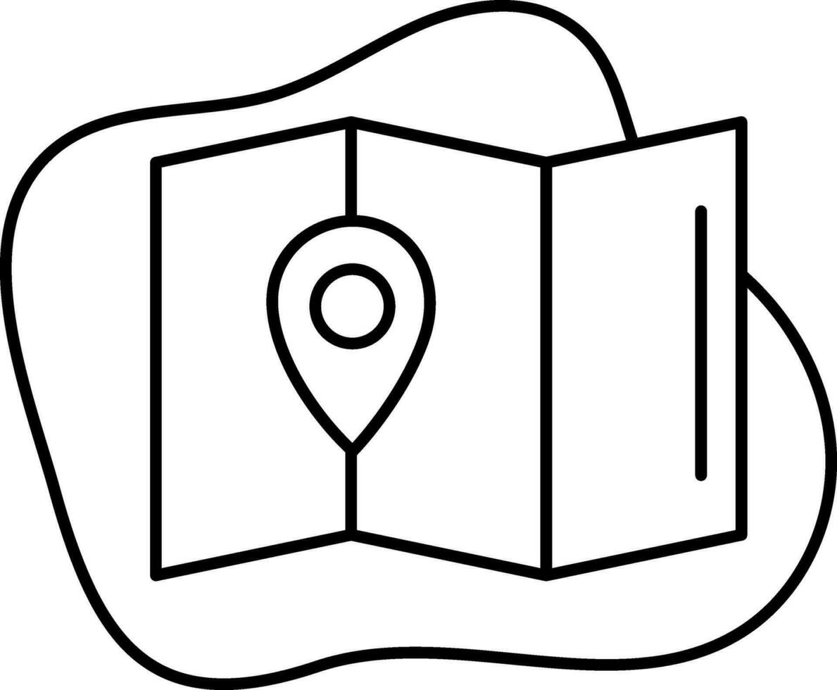 Map Navigation Icon On White Background. vector