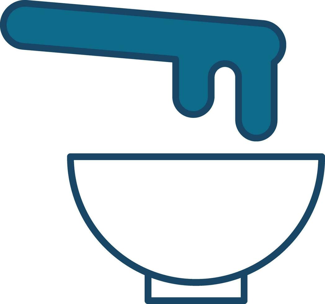 Illustration Of Waxing Icon In Blue And White Color. vector