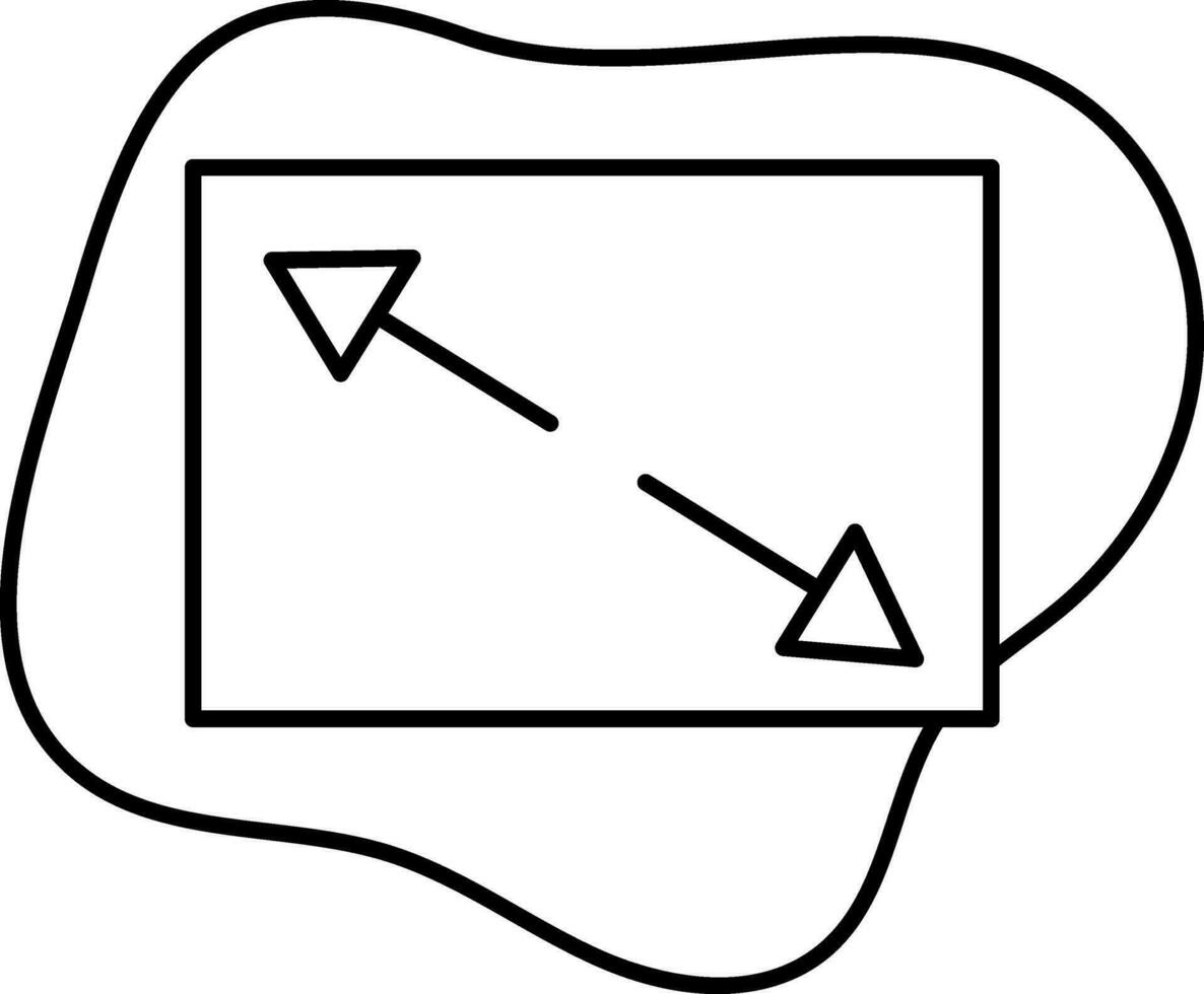 Arrow Scale Icon On White Background. vector