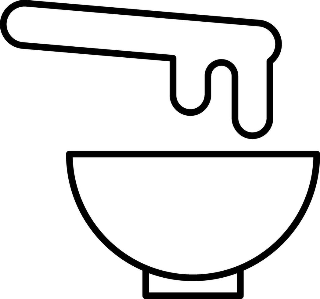 Illustration Of Waxing Icon In Stroke Style. vector