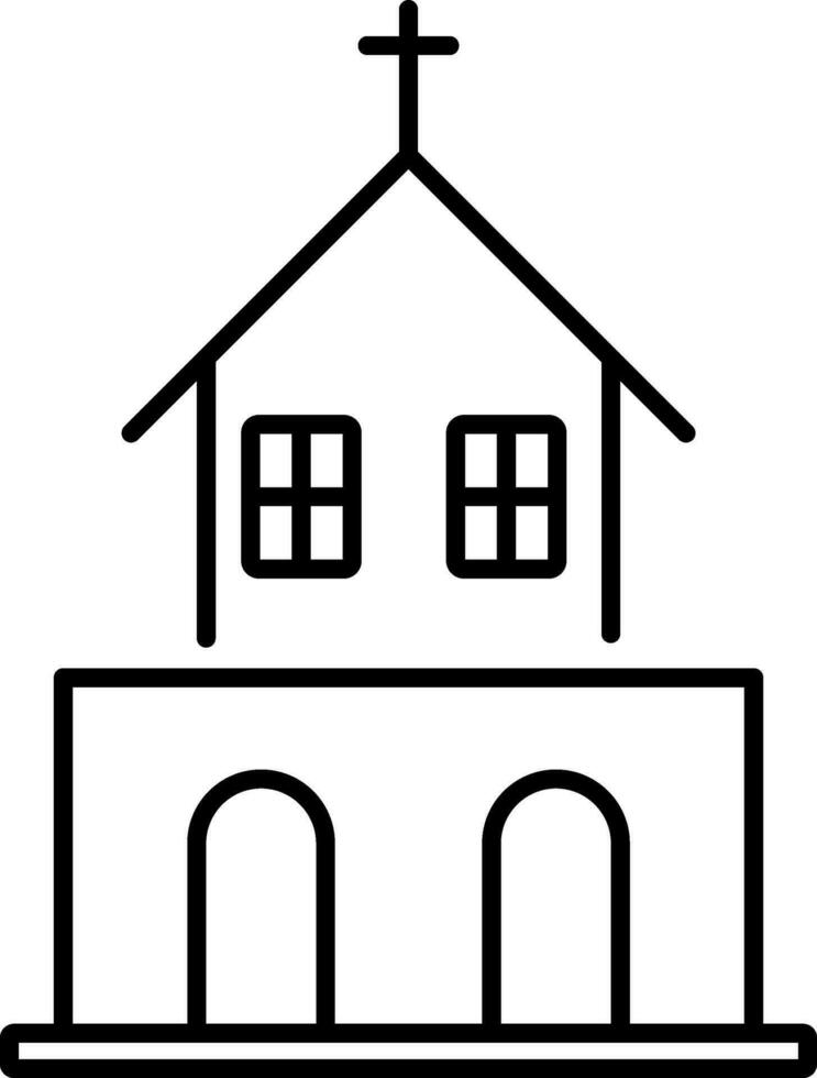Vector flat illustration of Church.