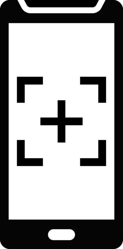 Mobile camera icon in flat design. Glyph sign or symbol. vector