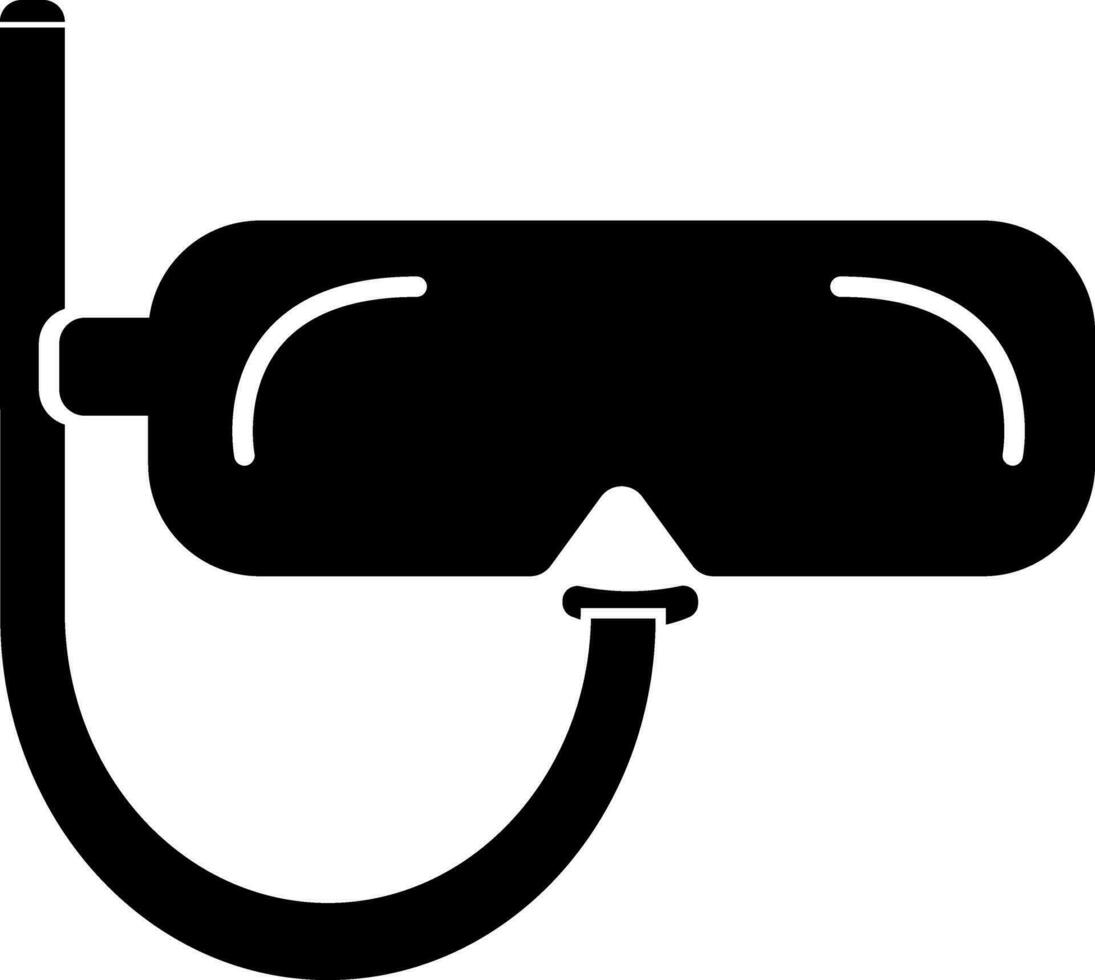 Symbol of Diving Mask with Snorkel. vector