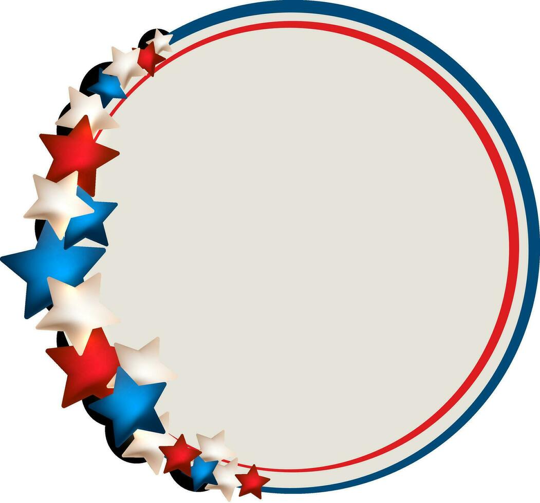 circular marco con lustroso estrellas. vector