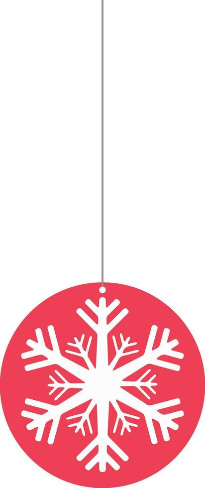 Christmas ball with snowflake icon. vector